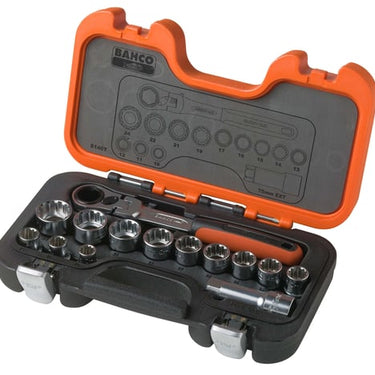 Bahco topnøglesæt 1/2" 14 dele 10-24mm - 1