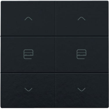 Motortryk dobbelt Bakelite® piano black coated NHC - 1