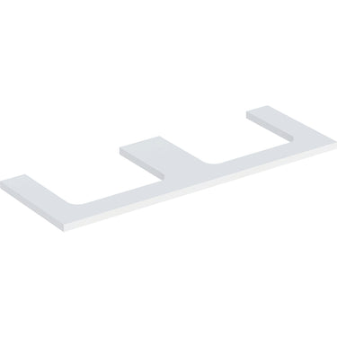 Geberit ONE bordplade t/håndvask dob. udskæring 135 x 3 x 47 cm hvid - 1