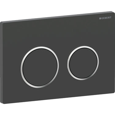Geberit Omega20 betjeningsplade duo sort/blankforkr - 1