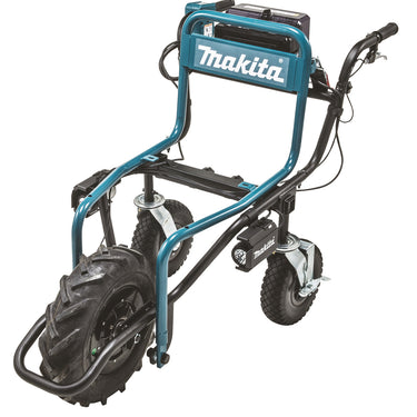 Makita 18V Trillebør DCU180Z solo m/2 stk. drejbar baghjul 2 stk. bag benstøtter men uden ramme kar lader og batteri kulfri - 1
