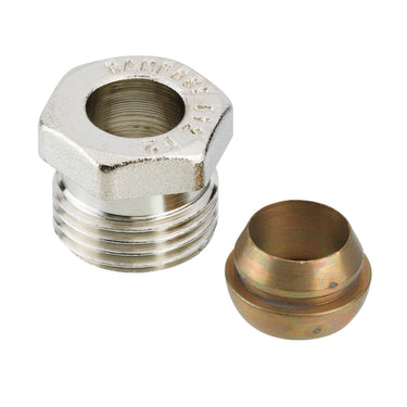 Danfoss klemringsfitting 1/2X12 kobber/stål - 1