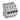 TX³ MCB automatsikring C4 4pol 4M 6000/6KA - 1