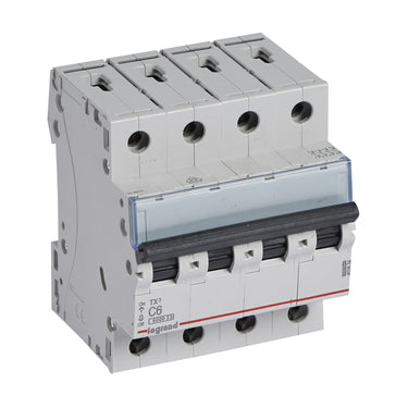 TX³ MCB automatsikring C6 4pol 4M 6000/6KA - 1