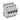 TX³ MCB automatsikring C10 4pol 4M 10000/10KA - 1
