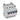 DX³ MCB automatsikring C0,5 4pol 4M 10000/16KA - 1