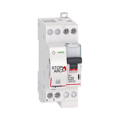 DX³ gnistdetektering-MCB automatsikring C20 1pol+Nv 2M - 1