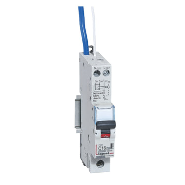 DX³ RCBO kombiafbryder C16 1pol blå-N 100mA type-A 1M 6000/10KA - 1