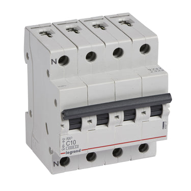 RX³ MCB automatsikring C10 3pol+nul 4M 4500A - 1