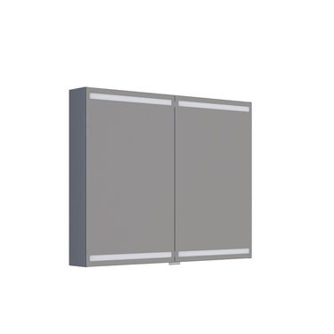 Dansani Spejlskabssæt 2 låger 80x100CM grå mat - 1