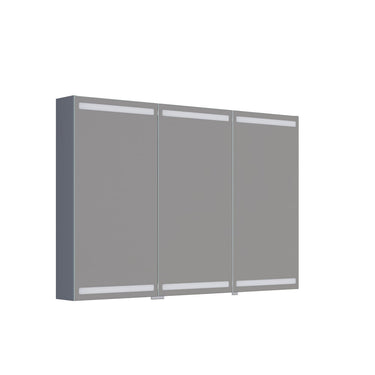 Dansani Spejlskabssæt 3 låger 80x120CM grå mat - 1