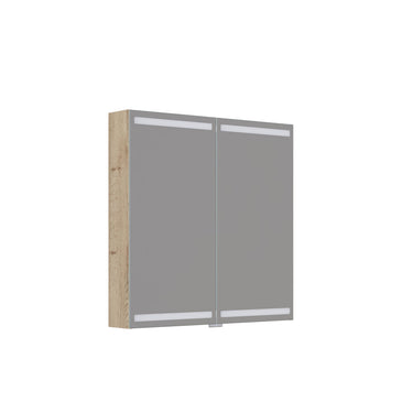 Dansani Spejlskabssæt 2 låger 80x80CM natur eg - 1