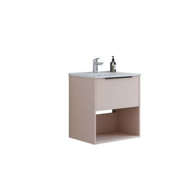 Dansani Mido møbelpakke 61 cm 1 sk m/hylde glat sand mat - 1