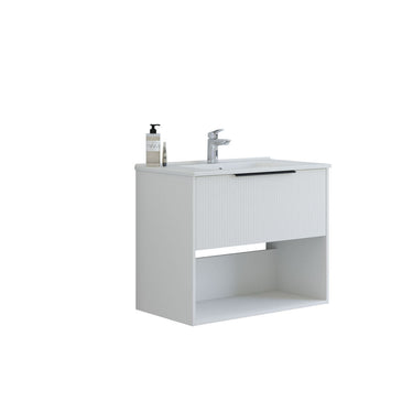 Dansani Mido møbelpakke 81 cm 1 sk m/hylde STRIet hvid - 1