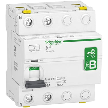 Fejlstrømsafbryder AC/DC RCCB HPFI 2P 25 A 30 mA type B specielt designet til EV-Electrical Vehicle lader - 1