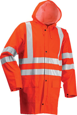Hi-Vis regnjakke orange str L - 1