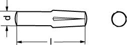 6X40 stik kærvstift DIN 1474 - 1