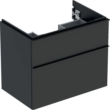 Geberit Icon vaskeskab 740 x 476 x 615 mm 2 skuffer Lava højkomprimeret trelags-spånplade mat lakeret - 1