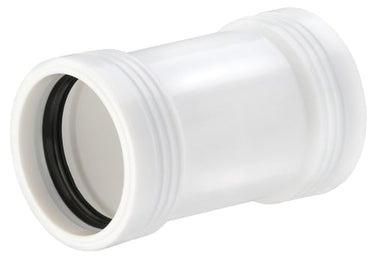 Wafix PP dobbeltmuffe Ø50 mm hvid - 1
