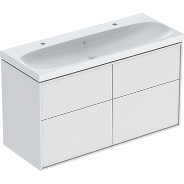Ifö Sense Art sæt håndvask med underskab fire skuffer 120 cm hvid - 1