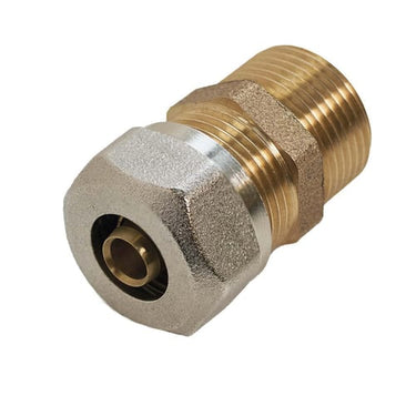 Roth overgang 16 mm x 3/4" nippel rødgods - 1