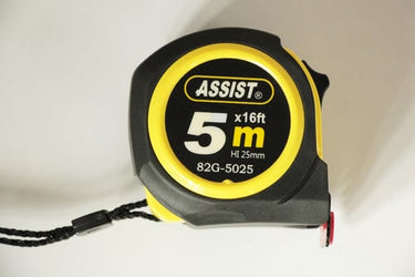 Båndmål Assist 5m 25mm m/magnet - 1