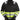 Snickers Hi-Vis sweatjakke lang lynlås kl. 1 str 2XL sort/gul - 1