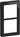 LK FUGA PURE designramme glas 2 modul sort - 1