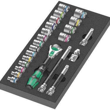 Wera 9721 Skumindsats 8000B Zyklop 3/8" sæt 1 23 dele - 1