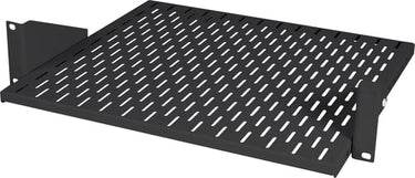 Modem hylde med dybde justering D=400 2U sort - 1