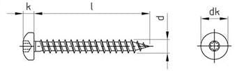 4,5X45 A4 PH spånpladeskrue TX Gleitmo 615 - 1