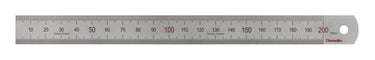 Stållineal 200X19X0,8 mm med aflæsning venstre-mod-højre - 1
