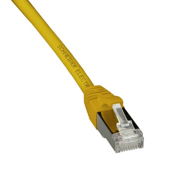 Patchkabel Cat.6A S/FTP 28AWG 5,0m Gul LSZH kappe med helstøbte tyller i begge ender - 1