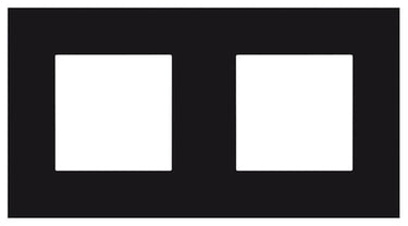 Ramme 2-modul Pure black steel - 1