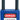 Hængelås safety padlock nylon  38MM blå 6 STK KD - 1