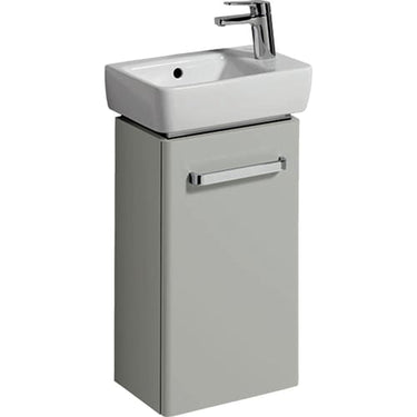 Geberit Renova Compact vaskeskab 348 x 252 x 604 mm 1 låge blankpoleret lysgrå højkomprimeret trelags-spånplade lakeret - 1
