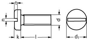 M6X8 A2 pan hovedet maskinskrue - 1