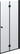 Dansani B91-03 foldedør 200 x 87-89 cm sort/klart glas - 1