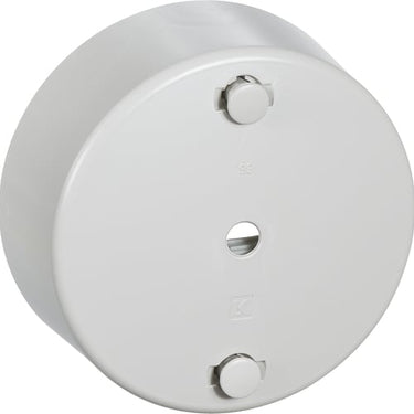 Clips-roset rund Ø 80 mm 4-leder + jord lysegrå - 1