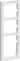 FUGA ramme Softline 63 3,5 modul hvid - 1