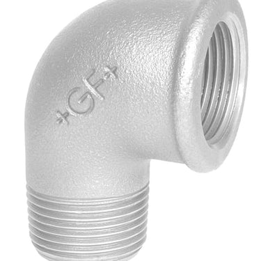 Vinkel 90° galvaniseret muffe/nippel 1 1/2 - 1