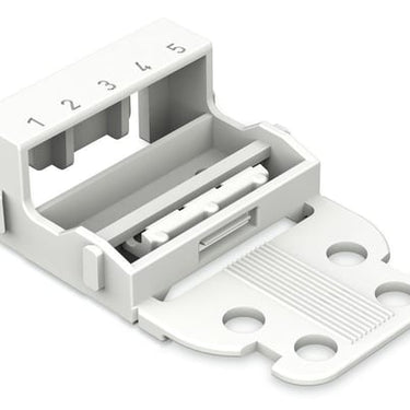 Fastgørelsesadapter til 5-lederklemmer WAGO 221 – 4 mm² hvid - 1