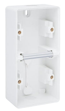 Underlag 2-modul lodret IP55 hvid - 1