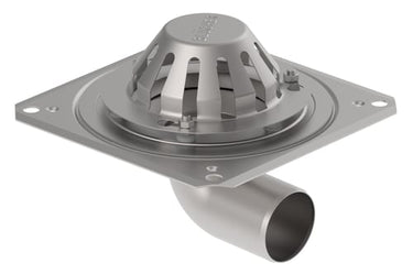 BLÜCHER tagafløb til selvfald og tagfolie vandret 280 x 280 mm Ø75 mm - 1