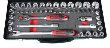 Topnøglesæt Tecos 3/8" korte toppe T-1051M 47 dele Superlock - 1