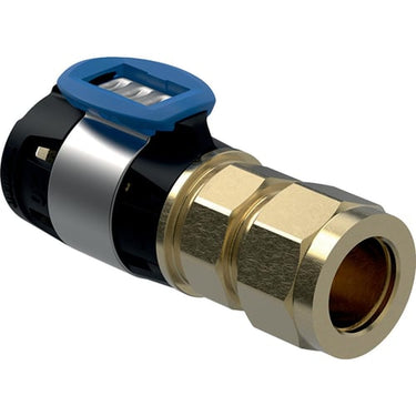 Geberit FlowFit overgang 20 x 15 mm klemring blyfri siliciumbronze - 1