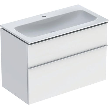 Geberit Icon møbelpakke 900 x 480 x 630 mm 2 skuffer hvid porcelæn mat lakeret - 1