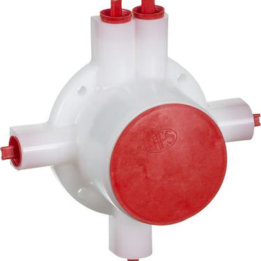 Loft- og vægdåse for indstøbning i væg og loft type 725/16 mm med vandrette tude - 1