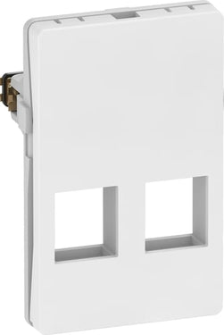 LK FUGA Dataudtag for 2x Keystone RJ45 (small) 1,5 modul hvid - 1