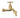 Aftapventil 1/2" T-greb slangeforskruning poleret messing - 1